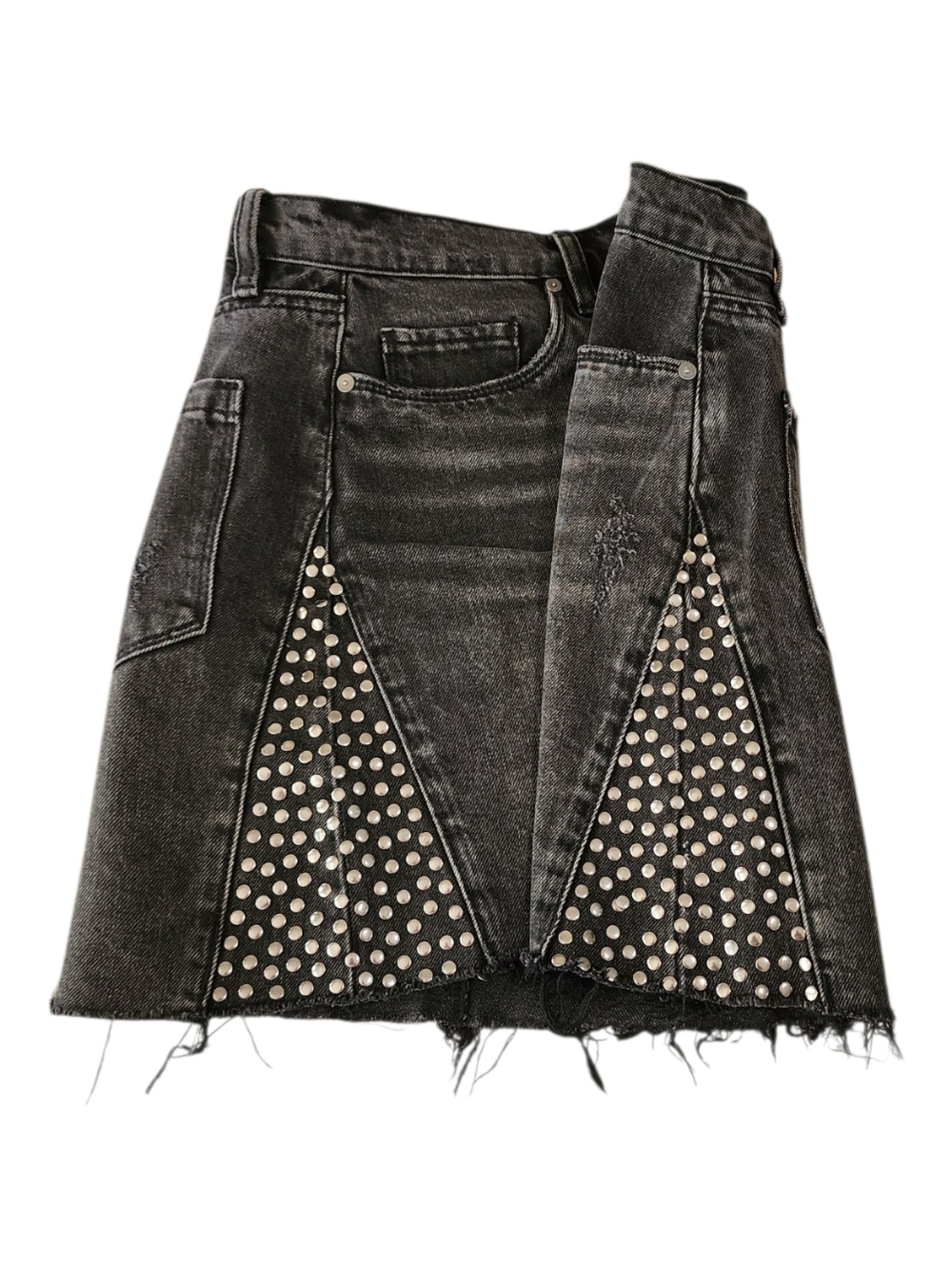 BLANKNYC Studded Denim Mini-Skirt Size 27 - Picture 7 of 13